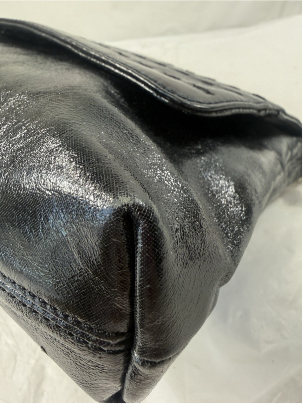 Donald J Pliner Black Leather Bag Purse - Picture 14 of 15